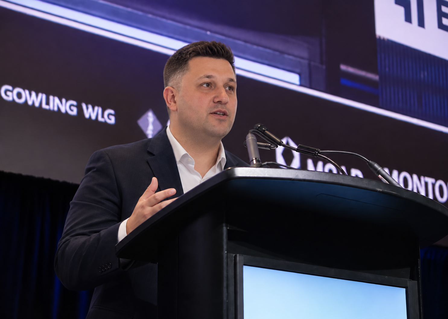 A public address at a Canadian civic event
